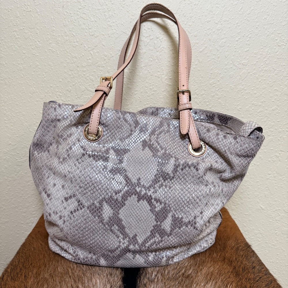Michael Kors Python Leather Jet Set Tote Hobo Sho… - image 2